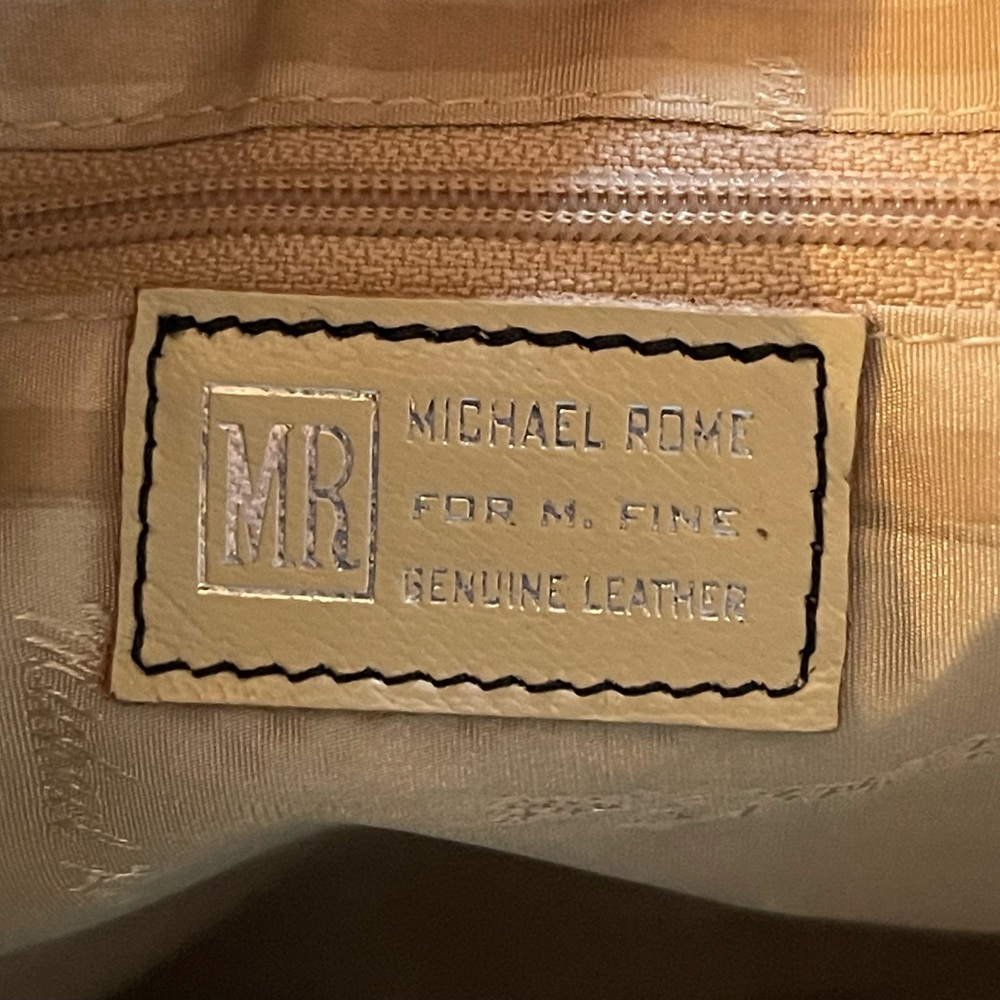 Vintage Micheal Rome Cream Leather Handbag - Picture 5 of 14